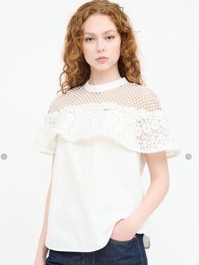 Self Portrait Ruffle Lace Top